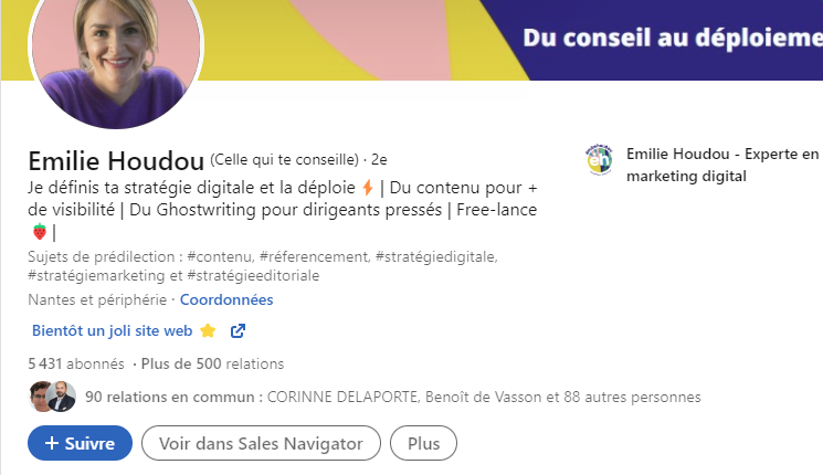 profil créateur linkedin 