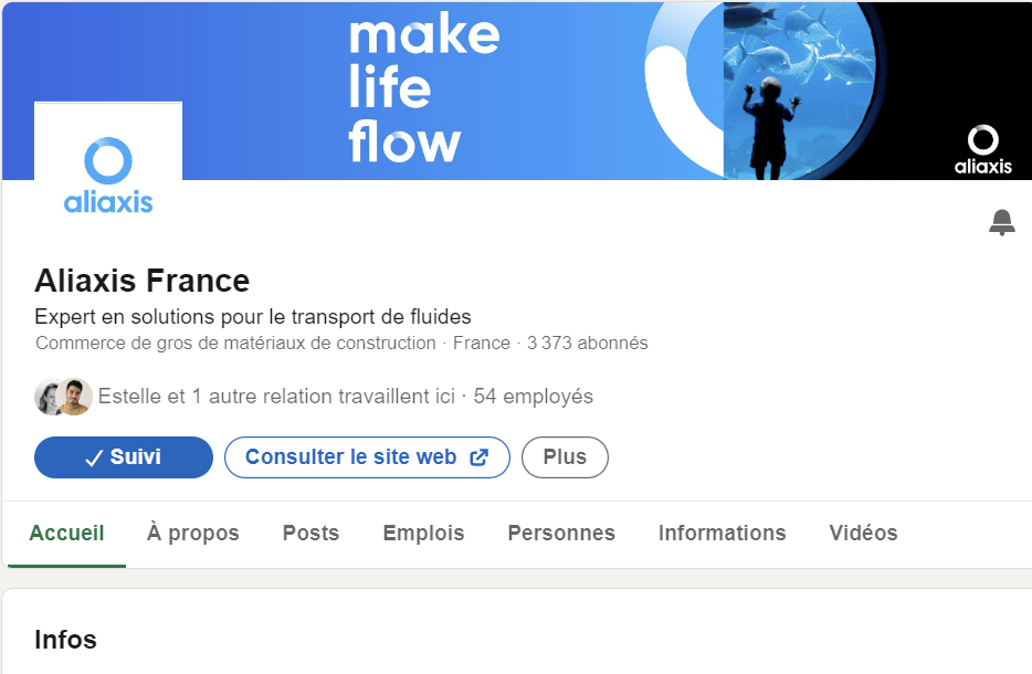 page entreprise linkedin